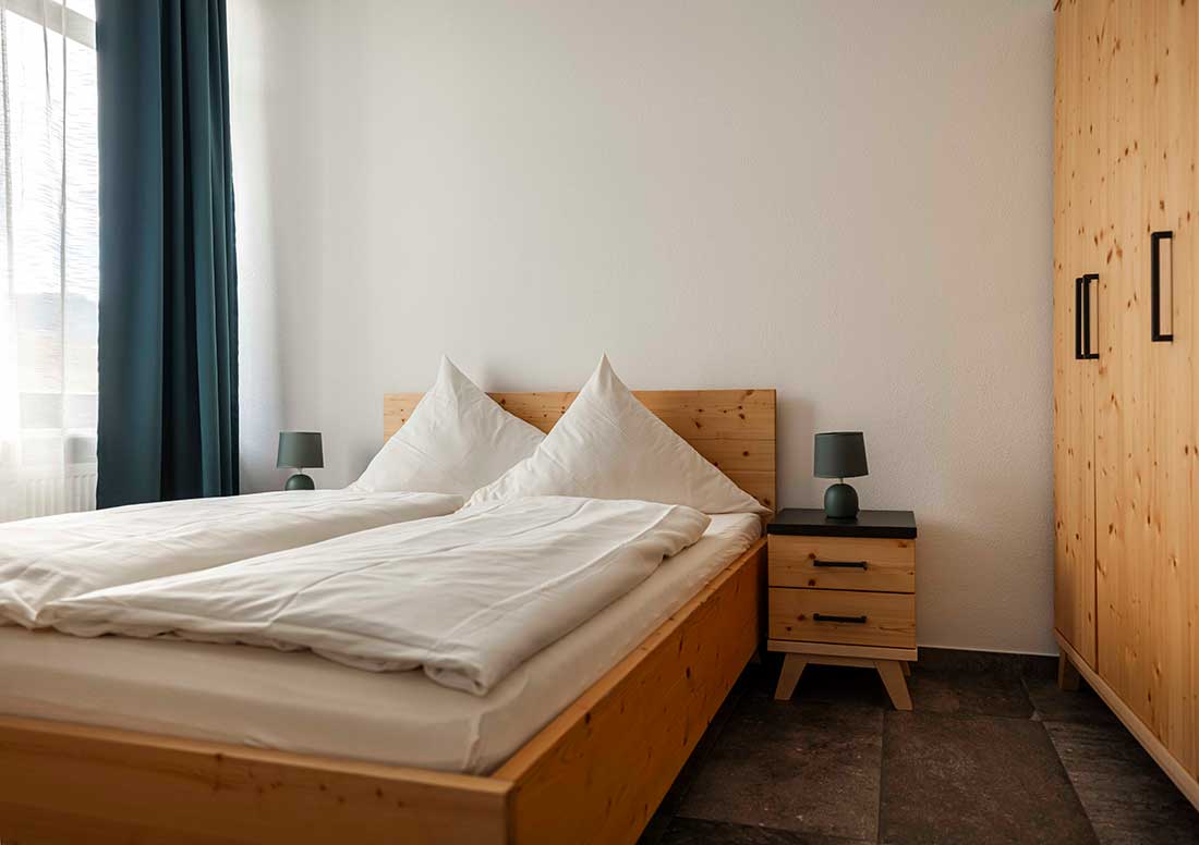 Eines von drei Schlafzimmer in der Suite